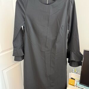 Chic Long Sleeve Black Dress